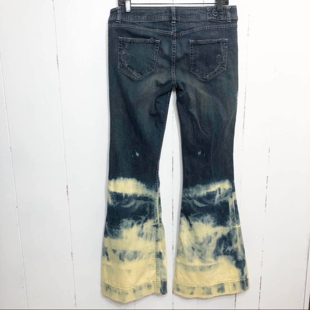 Eyeshadow Upcycled Bleach Dye Flare Leg Jeans - Picture 3 of 4